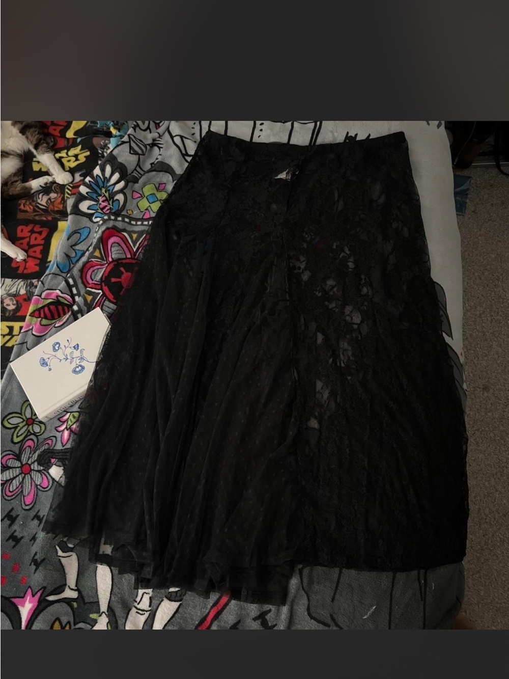 Amazon Black Lace Maxi Skirt
